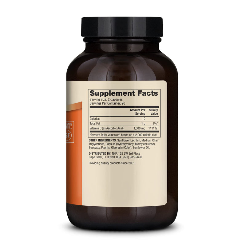 Dr. Mercola Liposomal Vitamin C, 1,000 mg, 180 Capsules, 90 Servings | 1,000 mg Vitamin C per 2-capsule serving; 180 capsules; 90 servings 180 Count (Pack of 1)