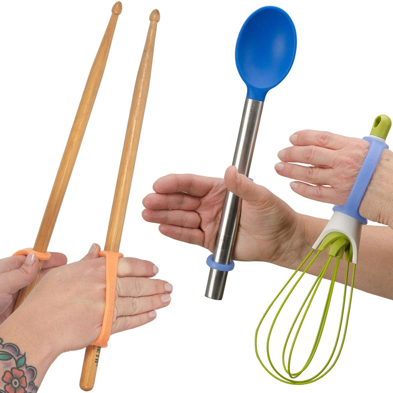 [Australia] - EaZyHold Silicone Universal Cuff, Adaptive Aid for Weak Hand Grip, Limited Mobility Holder for Daily Living - 9 Pack 