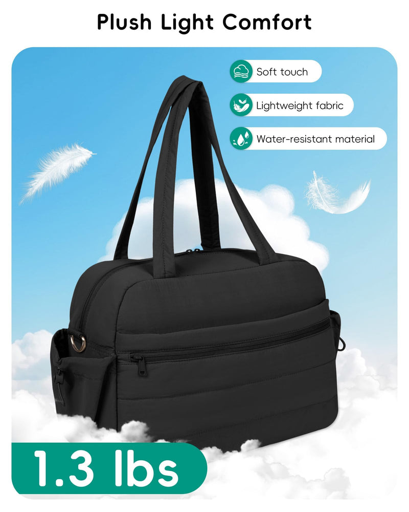 Urbanstand Duffle Bag for Travel, Weekender Carry on Bag for Women | Overnight Bag with Toiletry Bag, Airline Approved Personal Item Travel Bag for Gym, Travel, Hospital, Water Resistant, Black