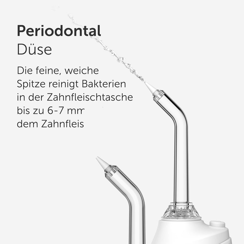 [Australia] - Wondersmile Periodontal Nozzle - Replacement Nozzles for Waterflow Oral Irrigator - SmoothFlow Technology for Optimal Teeth & Gum Care (White, Pack of 4) White 