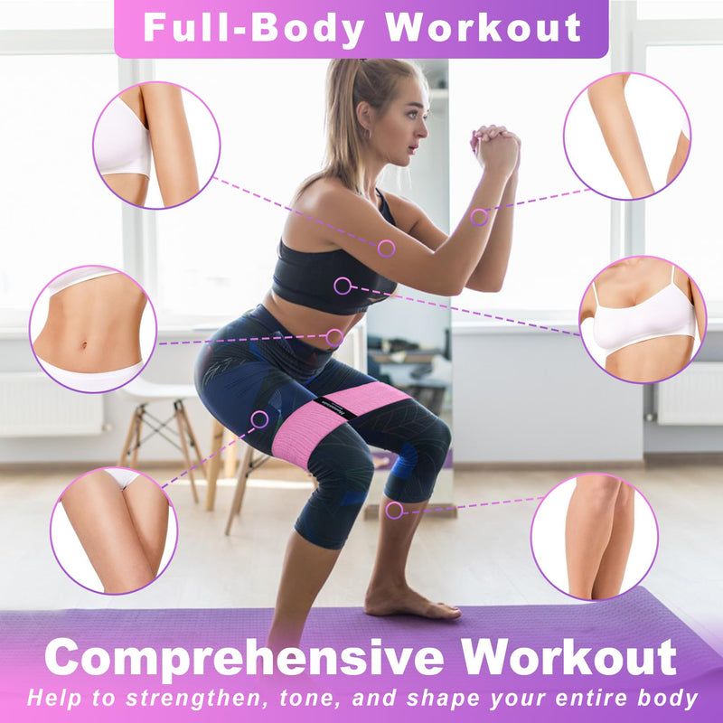 [Australia] - Resistance Bands for Working Out, 3 Levels Exercise Bands Workout Bands Set for Women Men, Hip Legs Booty Bands for Home Fitness, Gym, Yoga, Pilates Assorted 