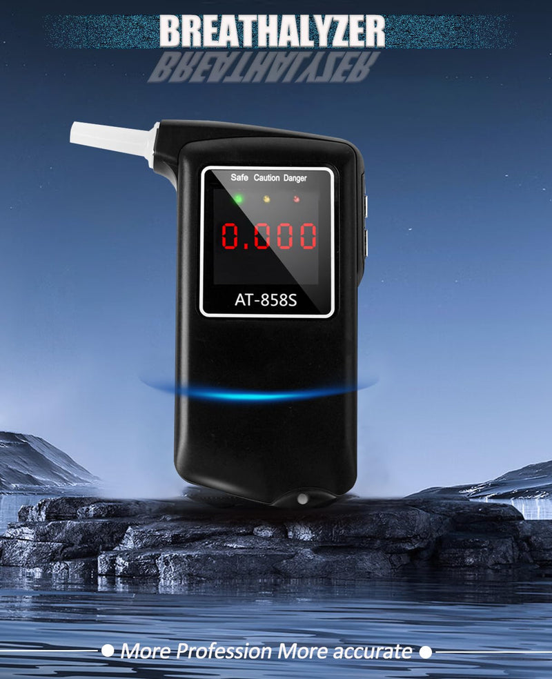 2026 Portable Breathalyzer, Easy-to-Use Alcohol Tester with Backlit Display - Ideal for Home Use, Parties, and Special Events, Professional Alcohol Tester with 10Pcs Mouthpieces