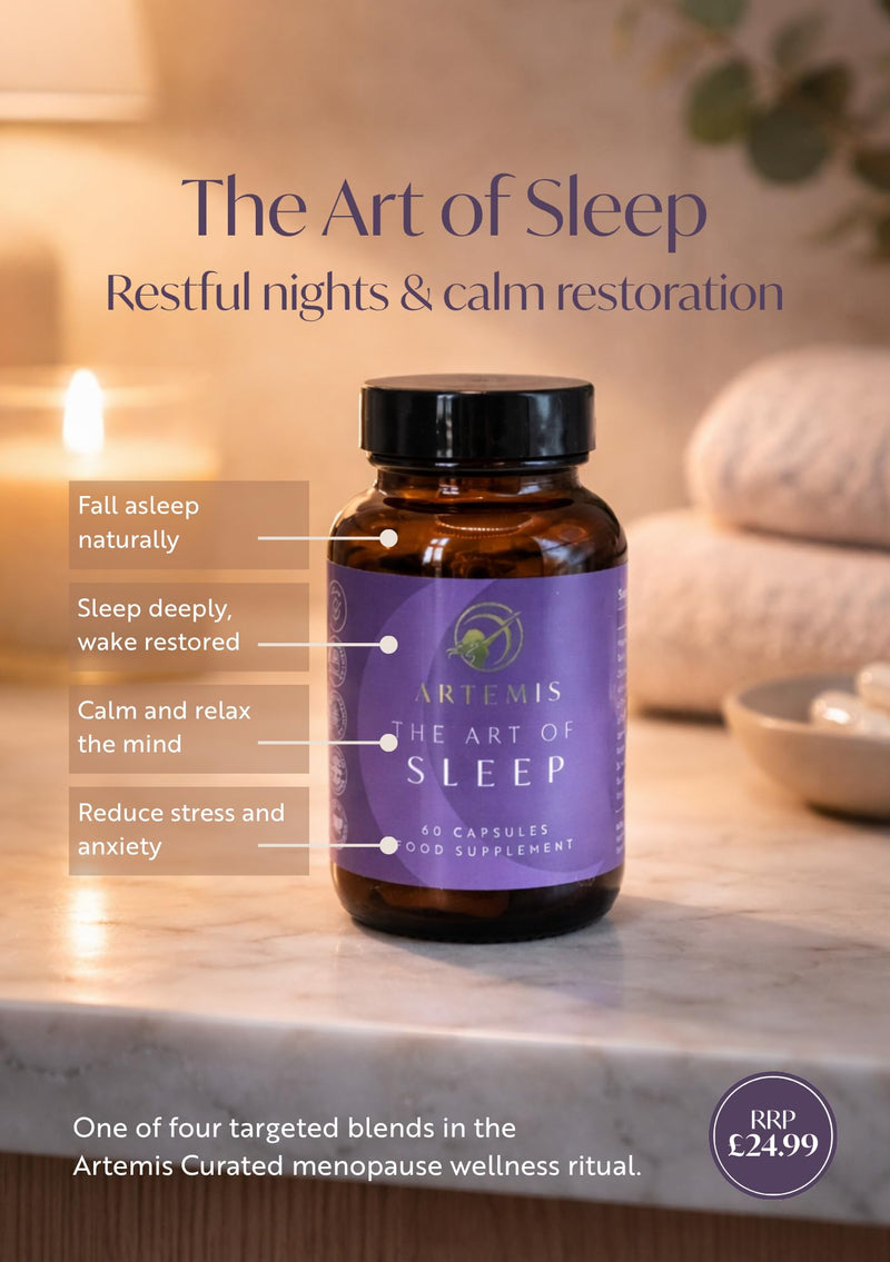 Complete Sleep Supplement | Magnesium, Ashwagandha, L-Theanine, Reishi & Chamomile | Deep Sleep, Stress & Anxiety Relief | Nightime Menopause & Perimenopause Support | 60 Vegan Capsules