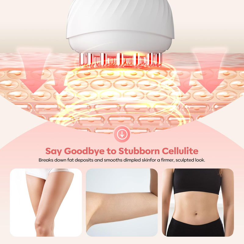 [Australia] - Lymphatic Drainage Massager & Anti Cellulite Massage Tool,New Lymphatic Massager,Helps Reduce Stretch Marks & Cellulite，for Belly, Arms & Legs,Body Sculpting Machine with Heat & Vibration 