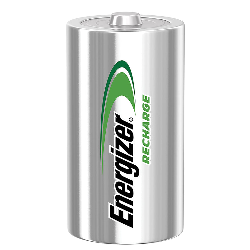 Energizer 2 Precharged Recharg Battery, C, NiMh, PK2 Lighting, Green and Silver (Packaging May Vary), 2 Count