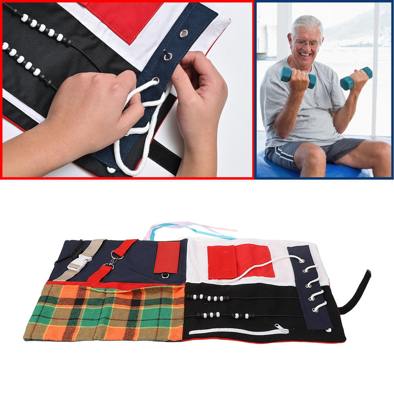 [Australia] - Topyond Dementia Sensory Blanket, Anxiety Relief Aid, Calming Activities for Elderly, Calming Sensory Support for Alzheimer's, Relaxing Fidget Blanket 