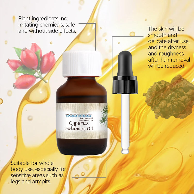 [Australia] - Cyperus Rotundus Oil, Pack of 2 Cyperus Rotundus Oil hair removal Cyperus oil for hair removal Hair removal care oil for smooth body skin Comes with dropper Reduction of body hair growth 