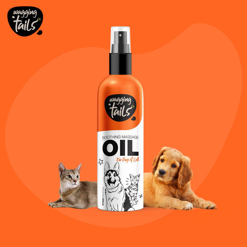 Wagging Tails 6-in-1 Soothing Oil 6.76 fl oz for Dogs | All Natural Ingredients Coconut Oil and Vitamin E Help Control Hair Fall & Improve Coat Shine and Softness Pack Of 1 - PawsPlanet Australia