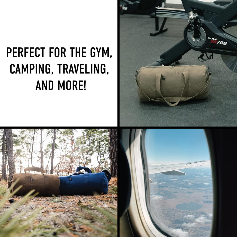 Rothco Heavy-Duty Canvas Shoulder Duffle Bag - Rugged Travel Gym Gear Equipment Bag 19 Inches Navy Blue