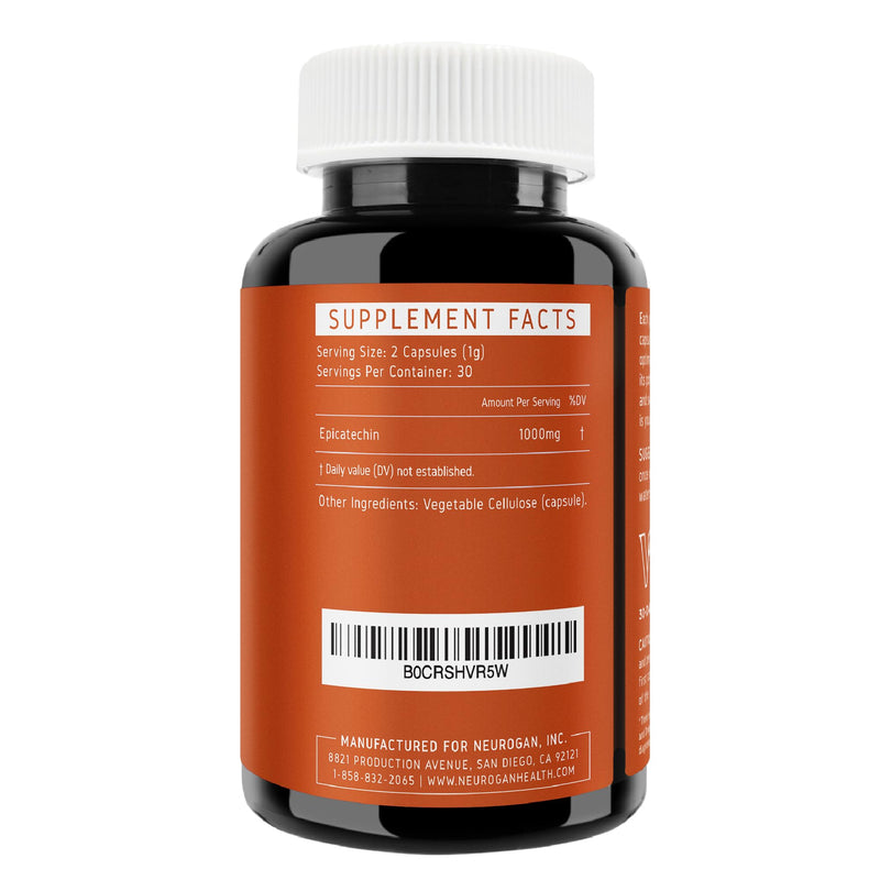 [Australia] - Potent Epicatechin Capsules 500mg Each,1000mg/serving - Advanced Support for Nitric Oxide, Muscle Health & Endurance - for Athletes Seeking Performance Edge - 30,000 Total, 60ct.Made in USA 
