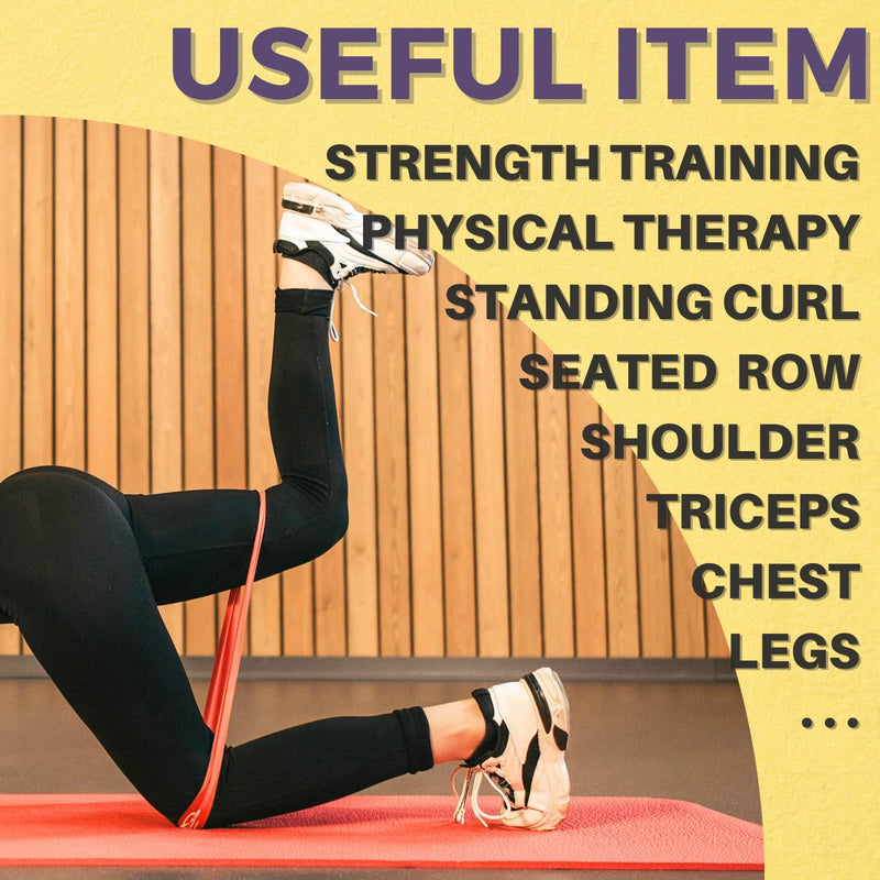 [Australia] - LEZER Resistance Bands - Pull Up Bands for Home Gym Fitness, Stretching, Physical Therapy & Training - Includes Instruction 01 - Yellow 