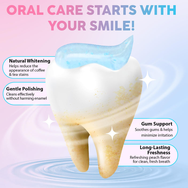 Niacinamide Whitening Toothpaste 2Pack - Gum Care Strengthen, Tooth Enamel, Prevent Cavities, Fresh Breath, Gentle & Non-lrritating, Fluoride-Free 3.52 Ounce (Pack of 2)