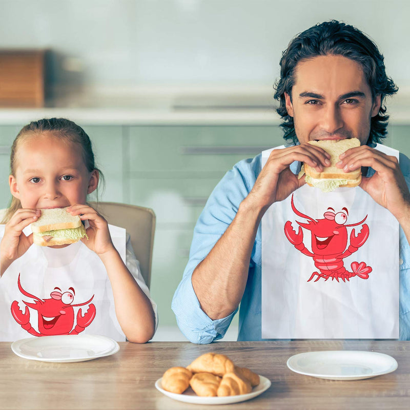 [Australia] - SATINIOR 30 Piece Lobster Bibs 23 Inch Crawfish Boil Party Supplies Crab Plastic Seafood Funny Bibs for Adult Size 
