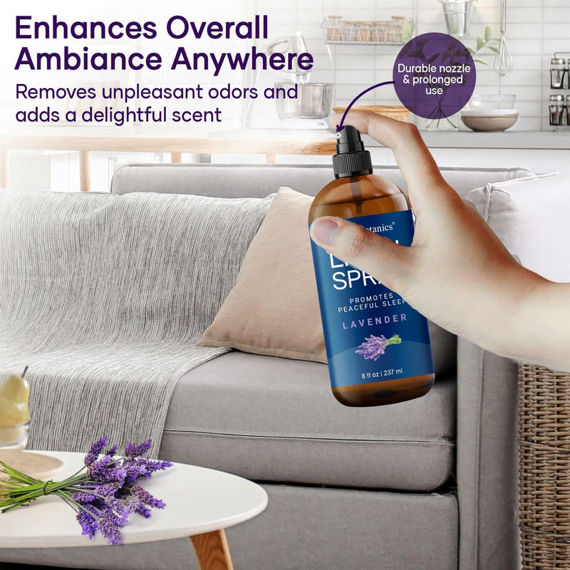 [Australia] - Lavender Linen Spray 8 fl oz - Refreshing Bed Linen Spray - Fabric Refresher Pillow Spray for Bedding, Bed Sheets - Nexon Botanics 