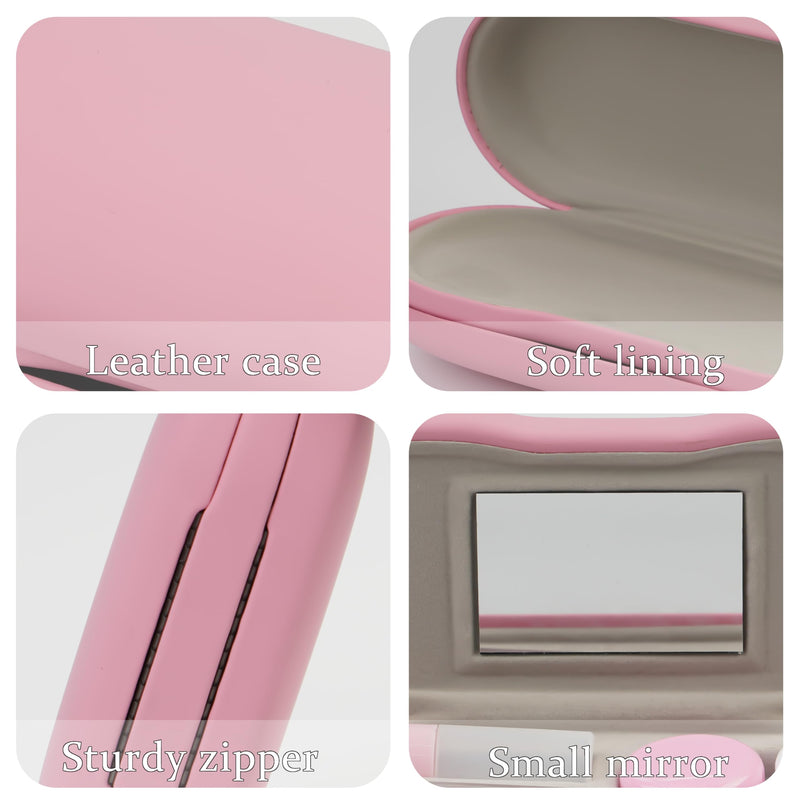 [Australia] - Eyeglass Case,Double Sided Portable Contact Lens Case,2 in 1 Portable Contact Multifunction,Durable Lens Case E-Pink 