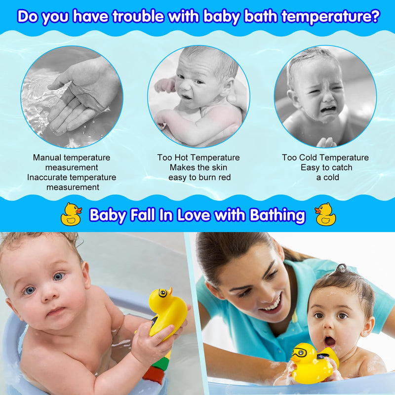 Baby Thermometer, Baby Bath Thermometer Upgrade LED Digital Bathtub Water Temperature Auto ON/Off Bathroom Safety Thermometer Yellow Duck Floating Toy for Infants, Newborn,Toddler, Kids Yellow Duck01