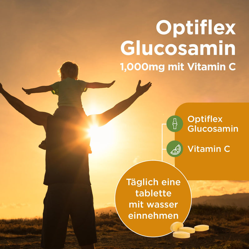 [Australia] - Healthspan Optiflex Glucosamine 1,000 mg | Support for healthy joints and improved mobility | Highly effective formula with vitamin C to promote joint health | Vegan | 160 tablets 