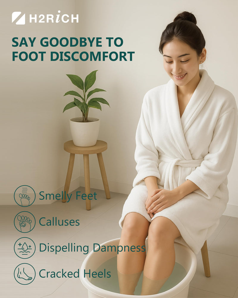[Australia] - Foot Soak Hydrogen Foot Bath Tablet 6 Pack Soothing Enhance Circulation with Ginger Ginseng Mugwort Chinese Herb Foot SPA for Cracked Heels Calluses Softens Odor Control Small 