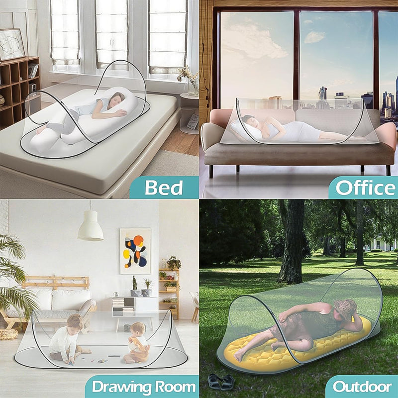 [Australia] - 78 * 31 * 22Large Pop-Up Mosquito Net, Lightweight, Breathable, and Soft Convenient Mesh Tent,Foldable and Durable,Mosquito Net for Bed,Apply to Outdoor Athletes, Camping, Beach,Starlit Sky of Night. 