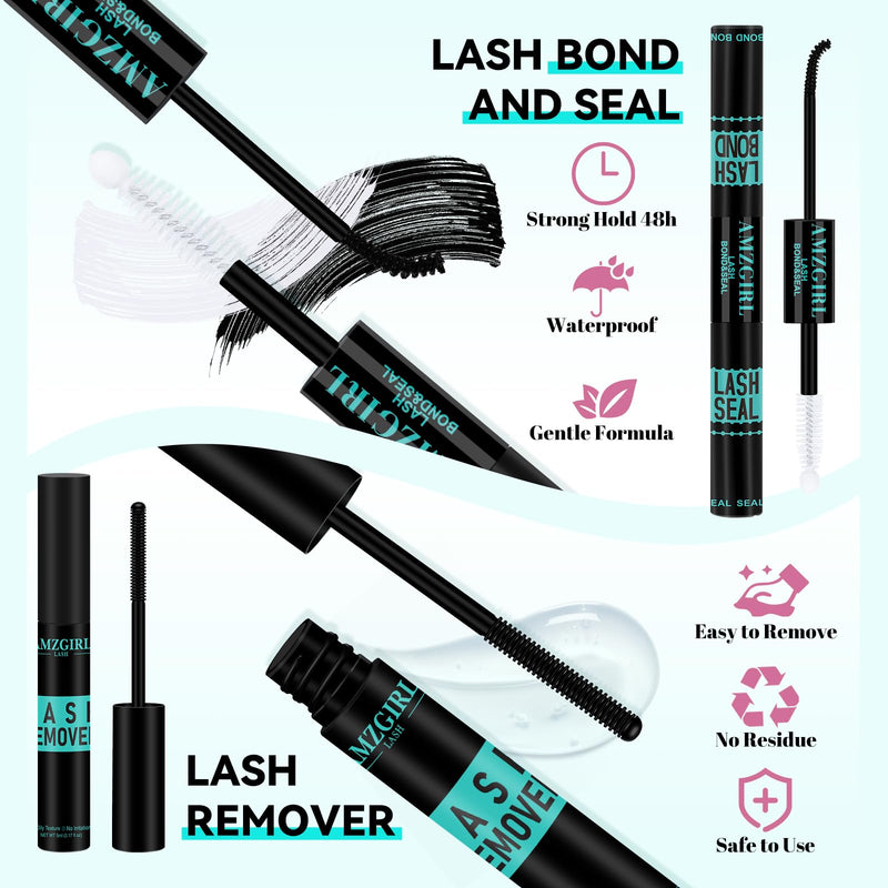 Lash Extension Kit 3D Effect Lash Clusters Kit 144pcs D Curl Eyelash Extension Kit with Lash Bond and Seal Lash Remover Lash Tweezers for Lash Clusters Eyelash Clusters Kit (Gloom, D-10-18mm Kit) 144pcs-Gloom-D-10-18-Kit