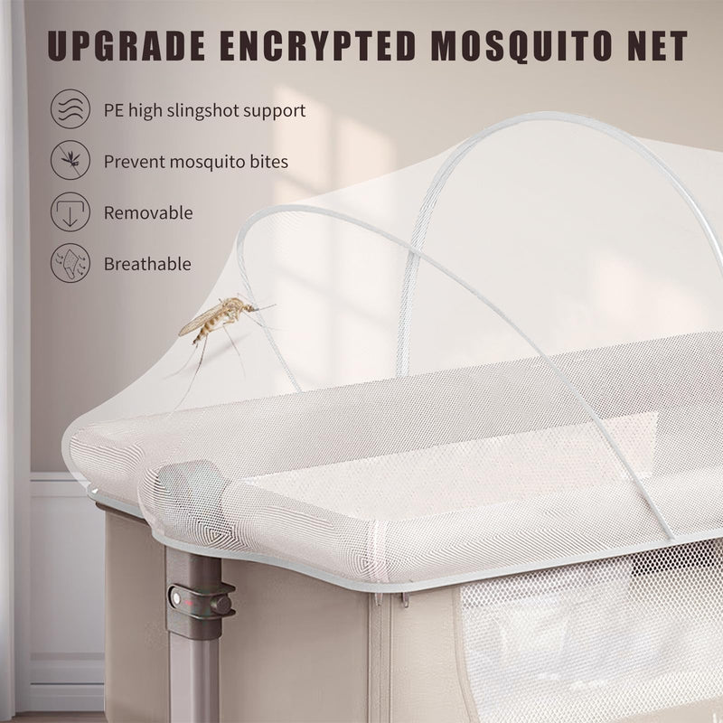 [Australia] - Bassinet Cover for Cats with Two-Way Zipper,Portable Bassinet Mosquito Net Cover,Mosquito Net to Keep Pets Out(White) White 