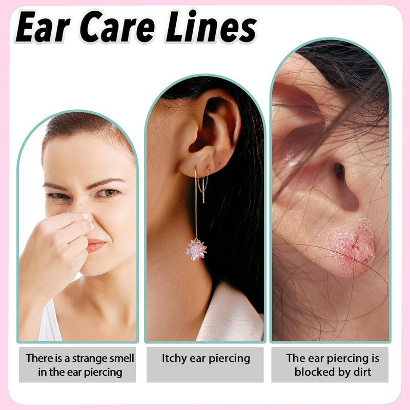 [Australia] - Ear Hole Cleaner 300PCS Ear Piercing Cleaner Floss,5 Colors Earring Hole Cleaner for Girls Women Men,Disposable Piercing Cleaner Floss Ear Piercing Care Cleaning Tool (A-5colors) A-5colors 