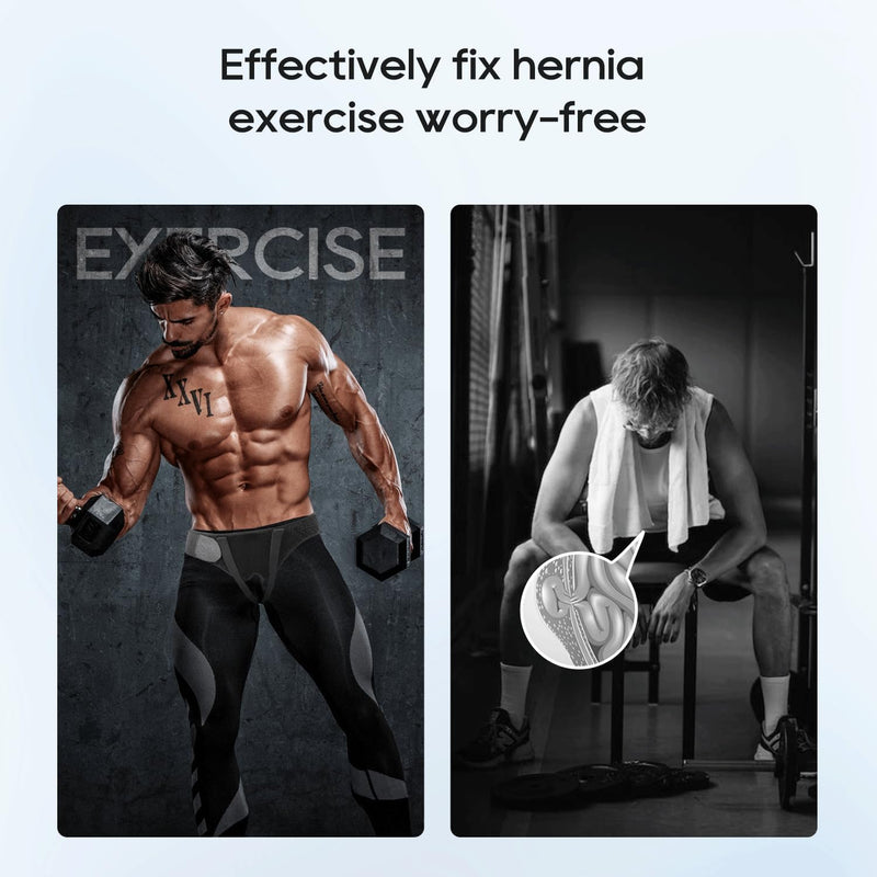 Hernia Belts for Men & Women Inguinal, Inguinal Hernia Support for Men, Hernia Truss for Single/Double Inguinal, Groin Belt, Adjustable Waist Strap with Removable Compression Pads