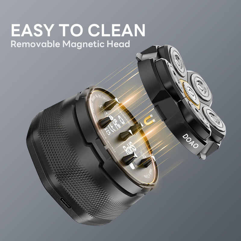 [Australia] - Head Shavers for Bald Men, 6D Magnetic Floating Blades, Smooth Shave in 3 Minutes, USB-C Rechargeable, 180min Runtime, Wet & Dry, Easy Clean, Anti-Slip Design(A6-Plus) A6-New 