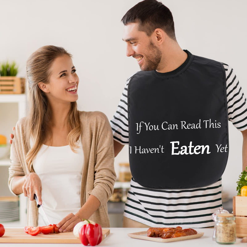 [Australia] - Zhanmai 4 Pcs Funny Large Adult Bibs Washable Dining Clothing Protectors for Women Men Eating Feeding Elegant Style 