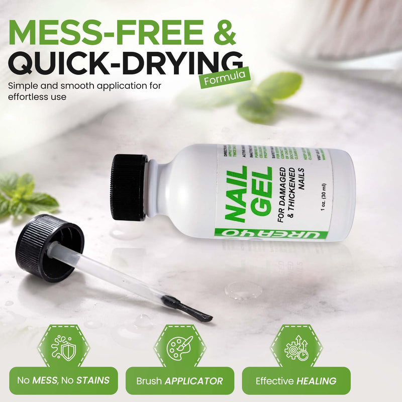 Urea Nail Gel - Softens Cracked Heel Calluses & Thick Toenails (Urea 40%) | Urea Nail gel to Repairs Damaged, Yellow, Discolored Nails – Highly Effective & Quick-Dry Fingernails & Toenail Treatment Green