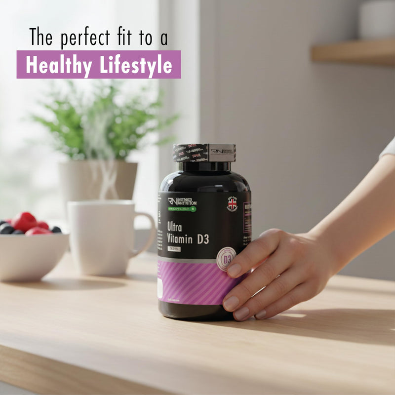Refined Nutrition Ultra Vitamin D3 4000 IU | 365 Tablets for a 1 Year Supply | High Strength Supplement for Immune System & Muscle Function | Halal & Vegetarian | Made in UK