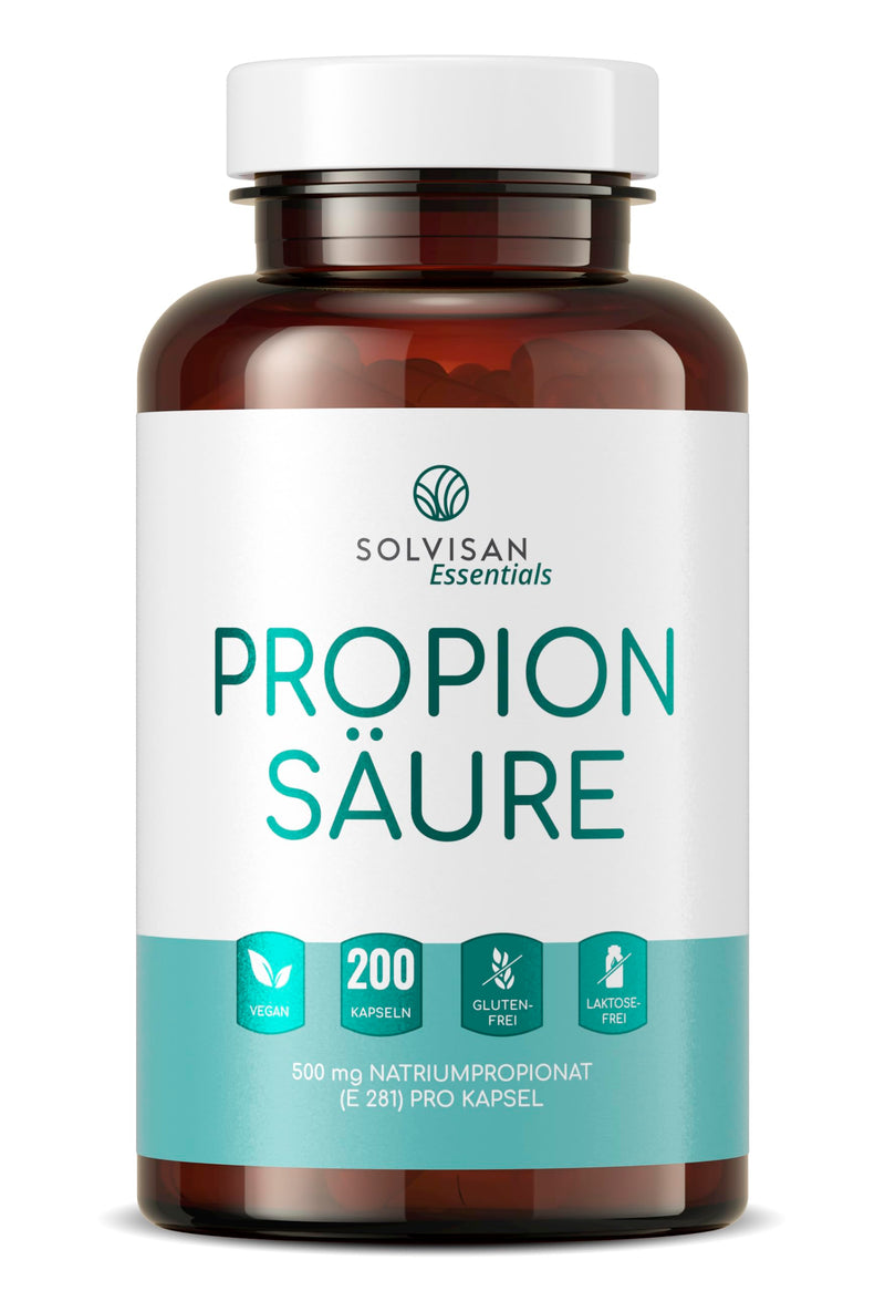 [Australia] - Solvisan propionic acid capsules with sodium propionate 500mg - 200 capsules - pure and vegan 