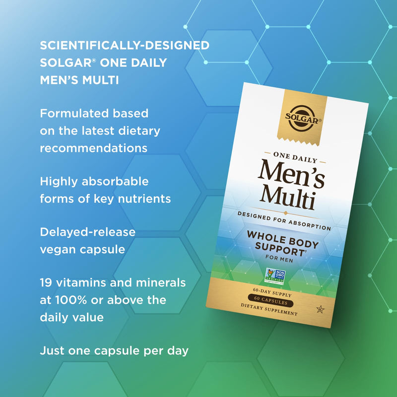 SOLGAR One a Day Women & Mens Bundle:Daily Women's Multi Whole Body Support, 60 Servings + Daily Men's Multivitamin Whole Body Support Supplement, 60 Servings
