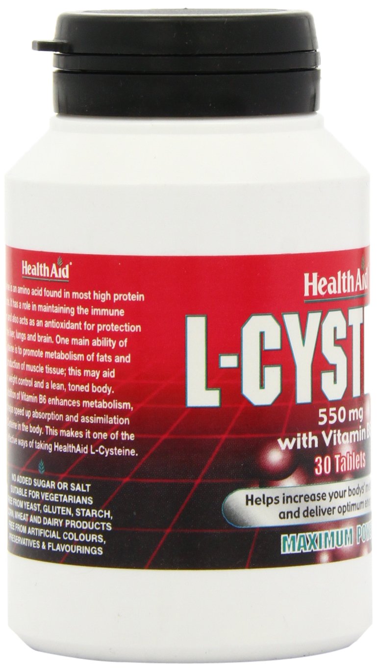 HealthAid L-Cysteine 550mg - 30 Tablets (Pack of 2) 30 count (Pack of 2)