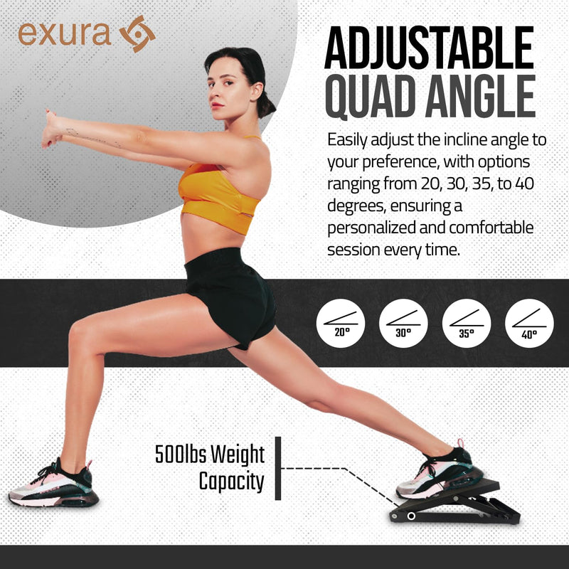 [Australia] - Exura Slant Board Calf Stretcher Adjustable Slant Board, Knees Over Toes, Incline Board, Achilles Stretcher, Ankle Stretcher, Squat Wedge, Stretch Board, Physical Therapy, Calf Pro Board 