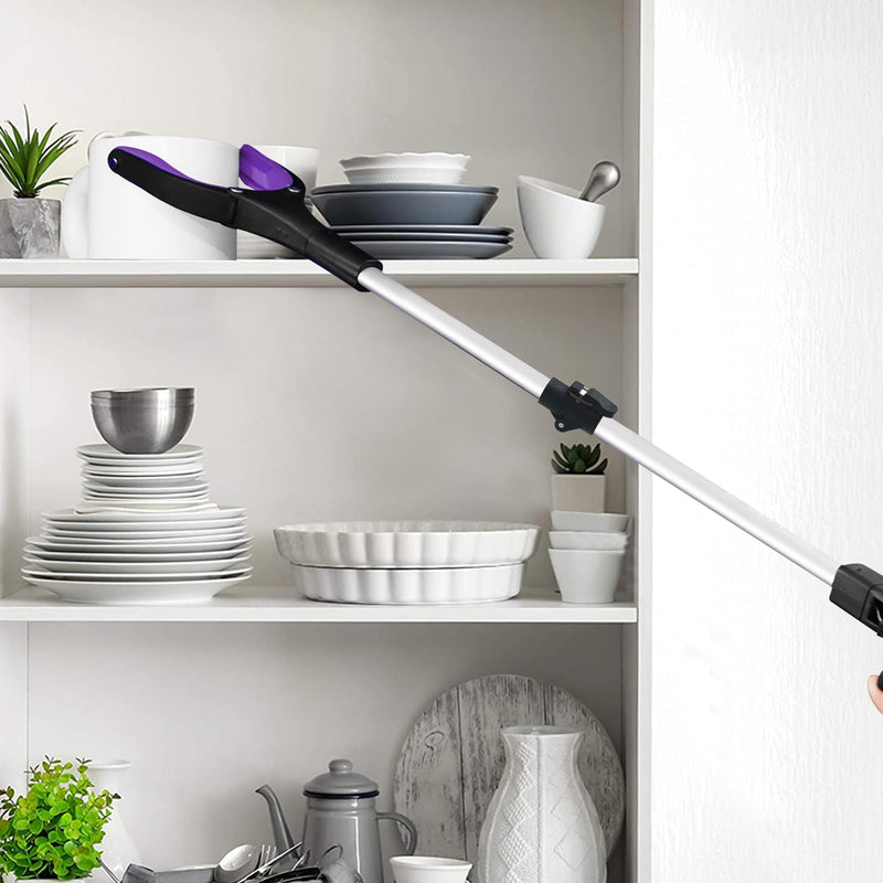 [Australia] - 2 Pack 32 inch FDA Registered GrabRunner Heavy Duty(up to 10 lbs) Reacher Grabber Tool with Strong Magnetic (New Purple) Purple(pack of 2) 