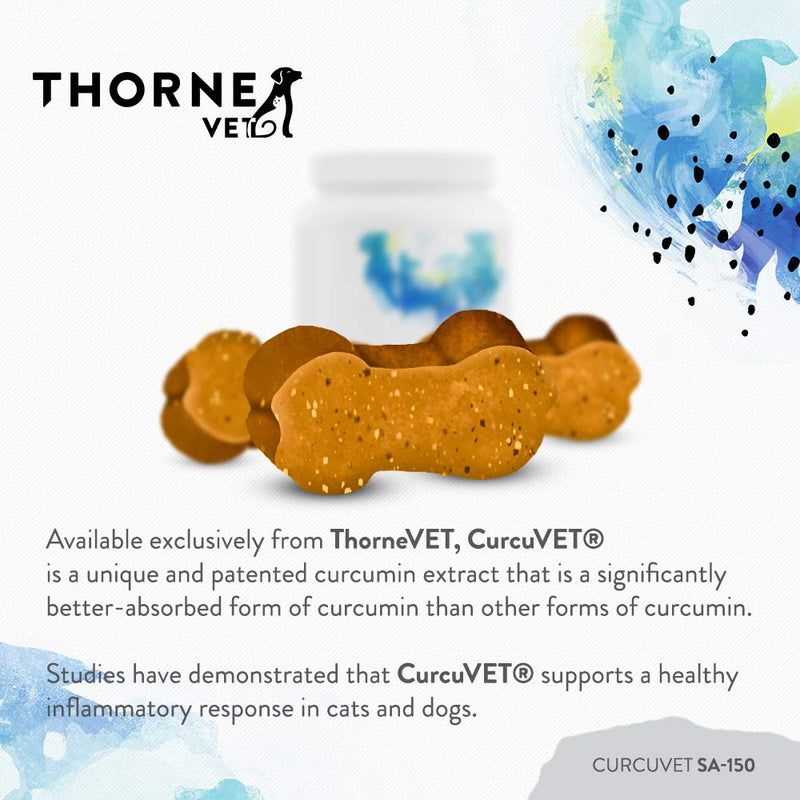 ThorneVET CurcuVET-SA150 – Joint, Muscle, Liver & GI Support for Medium & Large Dogs, 90 Soft Chews - PawsPlanet Australia
