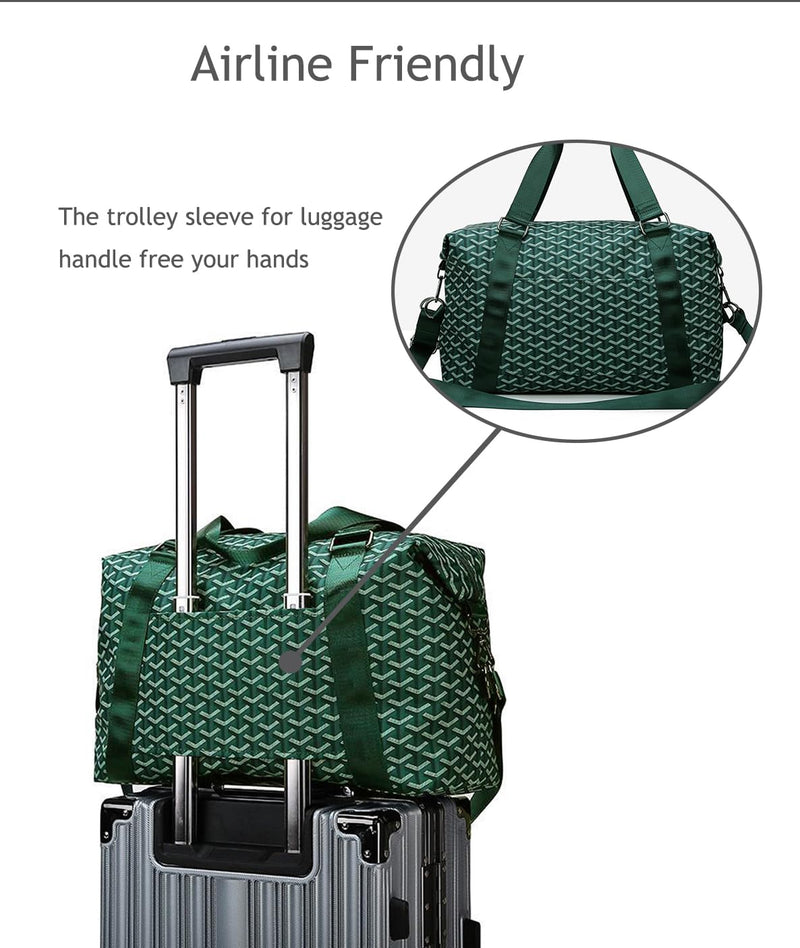 Sports Duffel Bag Travel Bag Weekender Bag Overnight Duffel Bag Gym Bag With Wet Pocket Green A01Green