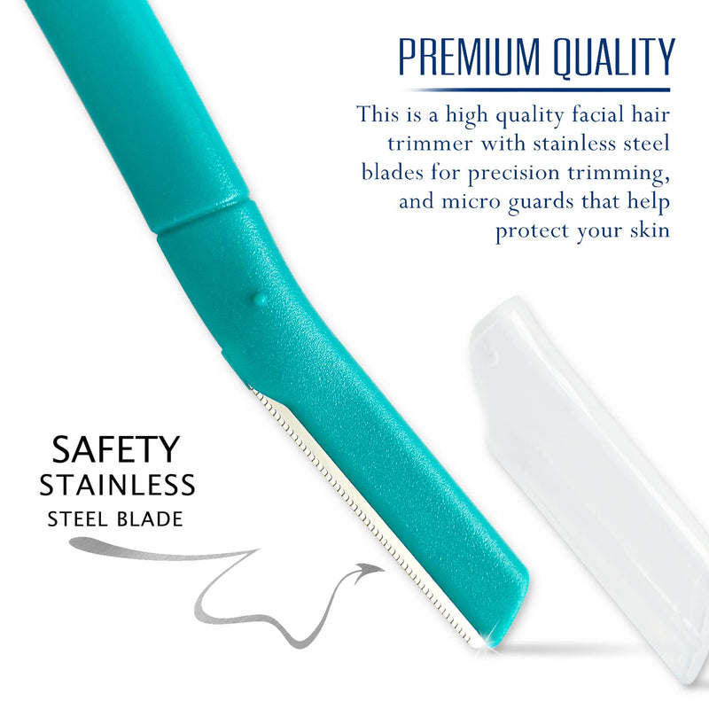 [Australia] - Eyebrow Face Razor - Eyebrow Hair Trimmer and Shaver with Protective Cover Dermaplaning Razor Tool for Women 6-count 