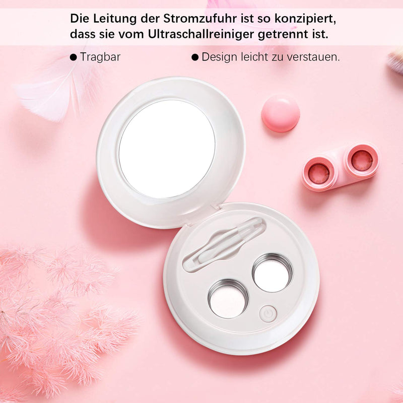 [Australia] - BlumWay Ultrasonic Cleaning Machine for Contact Lenses, Ultrasonic Automatic Cleaner with Contact Lens Sucker, Type-C Contact Lens Cleaner, is suitable for cleaning all contact lenses 