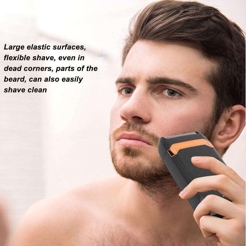 Electric for Men, Rechargeable Reciprocating Electric Shaver Beard Trimmer with Removable Blades, Clean Brush, Portable Travel Electric Beard for Face Care