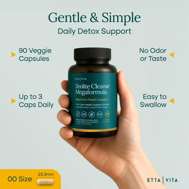 [Australia] - Liver Cleanse Detox & Repair for Heavy Metal Detox, Gut Health, and Energy - Zeolite for Adults with Noni, Glutathione, NAC, Chlorella, Spirulina, ALA, Cilantro, Milk Thistle & Shilajit, 90ct 