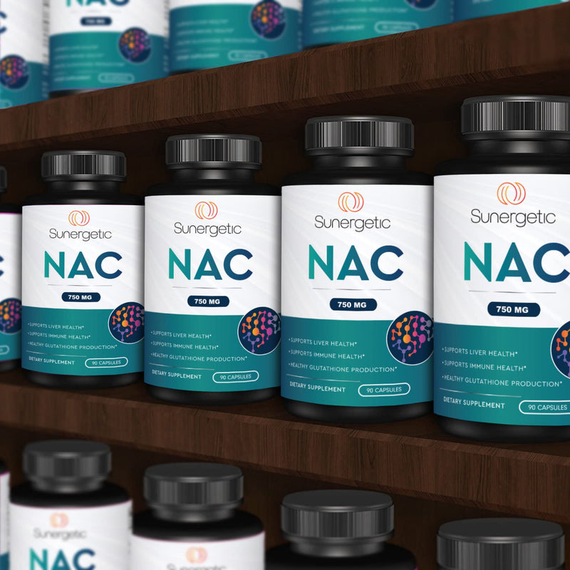 [Australia] - Premium NAC Supplement N-acetyl Cysteine – 750mg Per Capsule – Supports Liver, Detox Immune, Cellular & Respiratory Health – 90 N acetyl Cysteine Capsules 