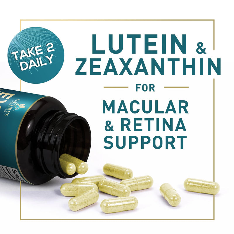 Eye Vitamins Supplements - 3x Strength Eye Health Vitamin with Lutein and Zeaxanthin - Vision Macular Health & Eyes Support With Zinc, Vitamins C E & Minerals, Bottled in USA - 60 Capsules 60 Count (Pack of 1)