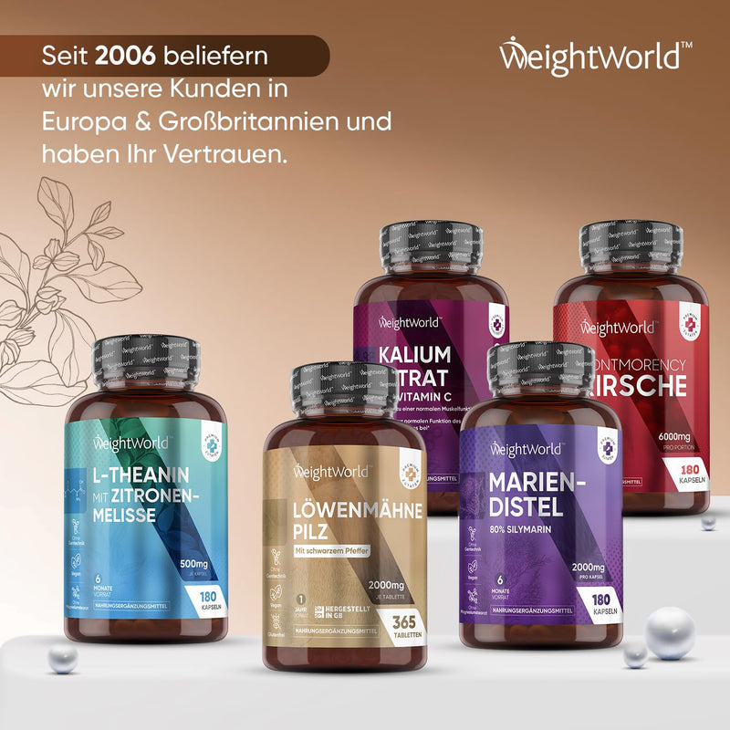 [Australia] - Ashwagandha KSM-66-1500mg Ashwagandha per day - High dosage - 6 month supply with 180 vegan tablets - Alternative to capsules & powder - Withania Somnifera from WeightWorld 