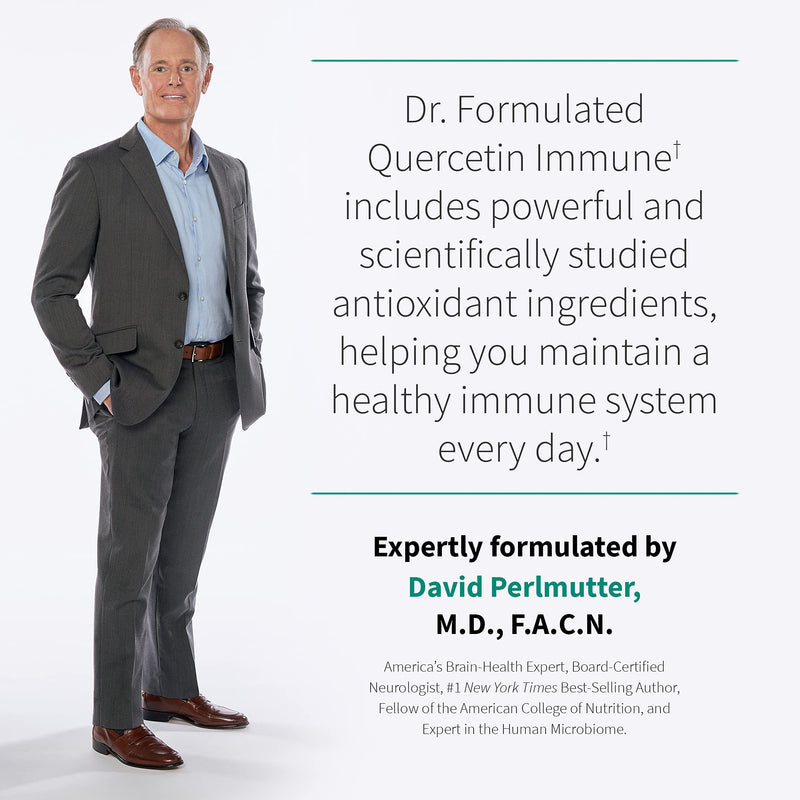 [Australia] - Garden of Life Quercetin Once Daily Immune System Support Supplement with Vitamin C, D & Probiotics – Dr Formulated – Immune Health, Respiratory Health, Skin Health, Gluten Free, Non GMO – 30 tablets 