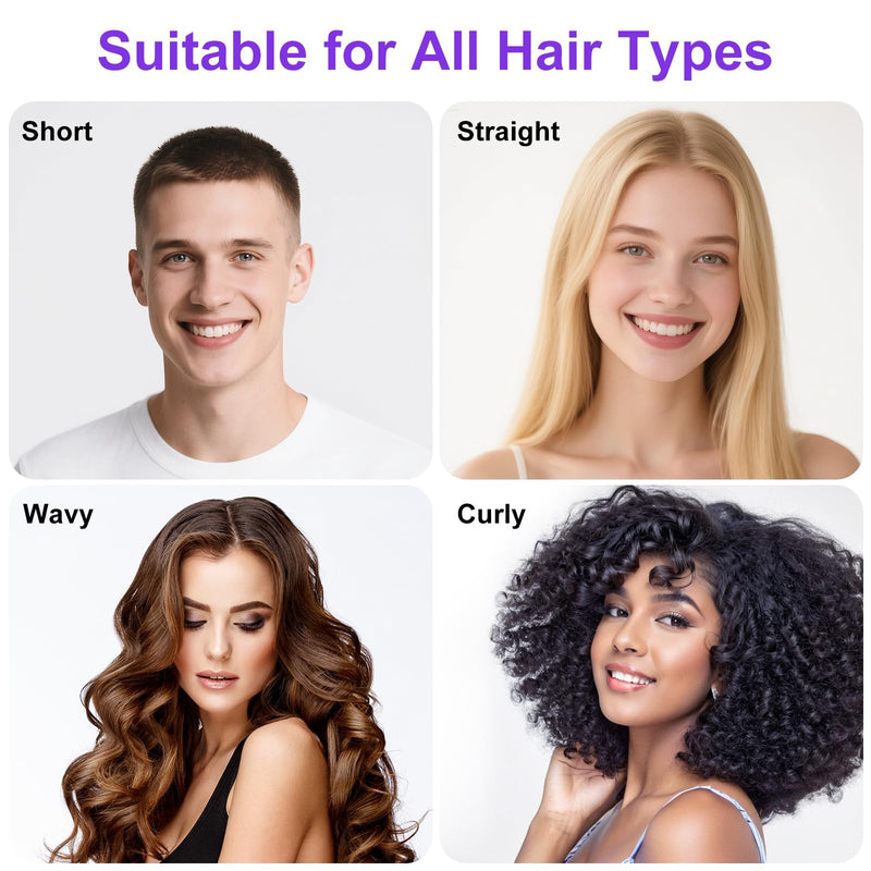 2-Pack Curly Hair Brush, Curl Defining Brush with Soft Boar Bristles Detangling Tangled Glides, Wide-Teeth Design Effortlessly Shaping & Defining Curls, Curling Definer for Wet & Dry Hair(Pink Purple) Pink Purple