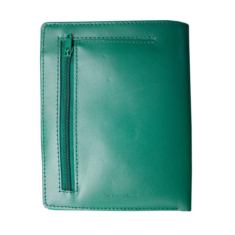 Big Skinny Leather Traveler Slim Wallet, Holds Up to 20 Cards and 4 Passports Verdant Green