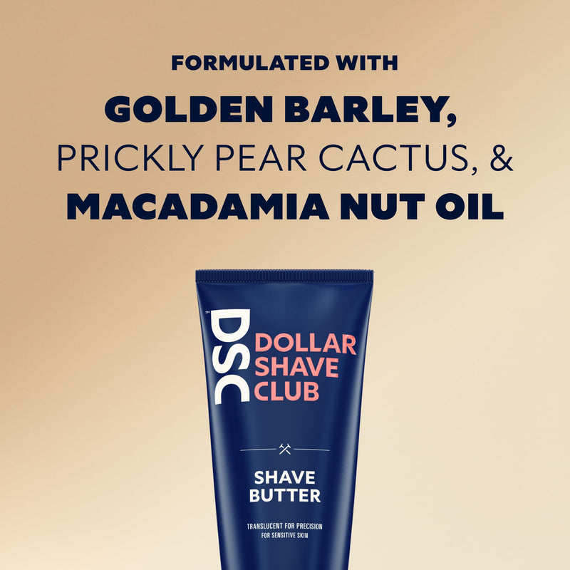 [Australia] - Dollar Shave Club Butter, For Sensitive Skin, A Translucent Shaving Cream & Gel Alternative, Designed Gentle Glide, Helps To Fight Razor Bumps and Ingrown Hairs (Pack of 2), Blue 