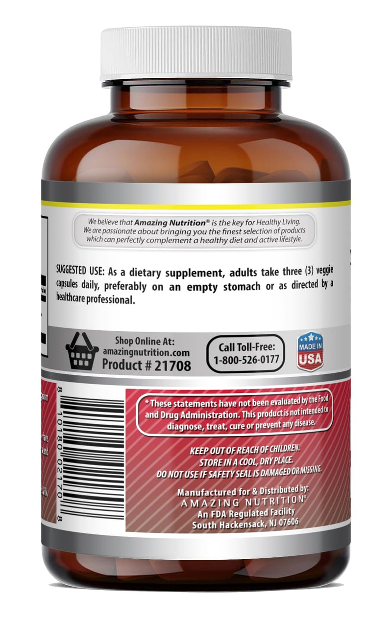 Amazing Formulas Acetyl-Acetyl HCI 1500 Mg | Vegetarian Capsules Supplement | Non-GMO | Gluten-Free | Made in USA (1 Pack | 200 Count) 1500 mg | 1 Pack | 200 Count